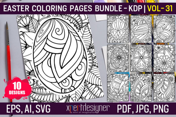 A Craft-Smart Review of Easter Coloring Book Pages Vol - 31 Graphics