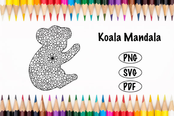 A Koala Bear Mandala Graphic for Elevated Branding & Coloring Pages
