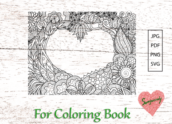 A Versatile Frame Graphic for Coloring Pages & Product Design