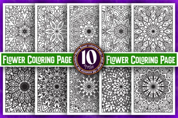 Adult Flower Coloring Book: Graphics & Coloring Pages Amp