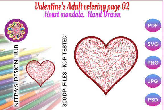An SVG Valentine s Mandala for Crafting and Coloring Pages