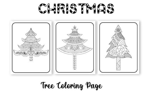 Christmas Tree Coloring Pages for Adults Graphics Review
