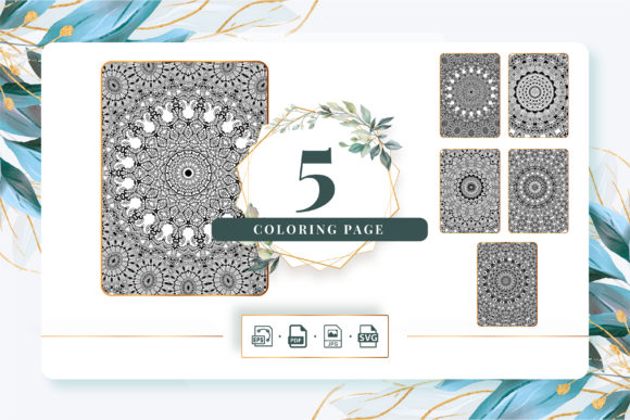 Coloring Pages KDP Pack 201 Graphics & Coloring Pages Amp