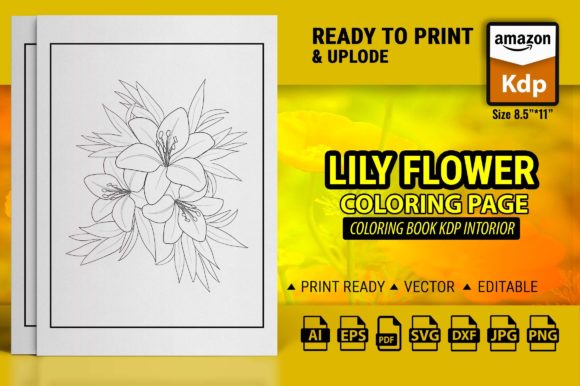 Crafting with Lily Flowers Graphics & Coloring Pages