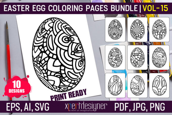 Easter Coloring Book Vol. 15: A Graphic Asset Review for Creators