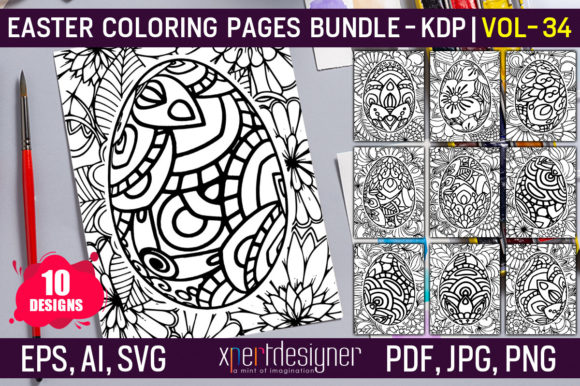 Easter Coloring Book Vol. 34: A Designer's Asset Review