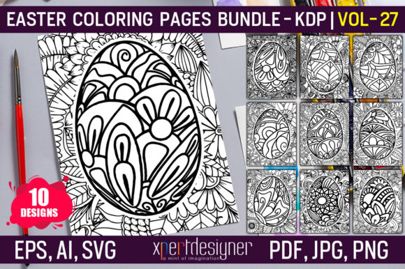 Easter Coloring Graphics for Modern Brand Stories