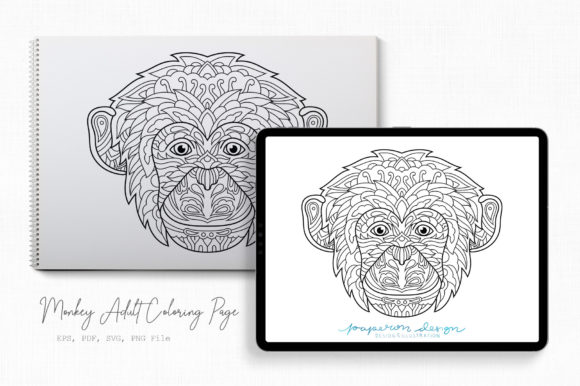 Expert Review: Monkey Graphics as Adult Coloring Pages