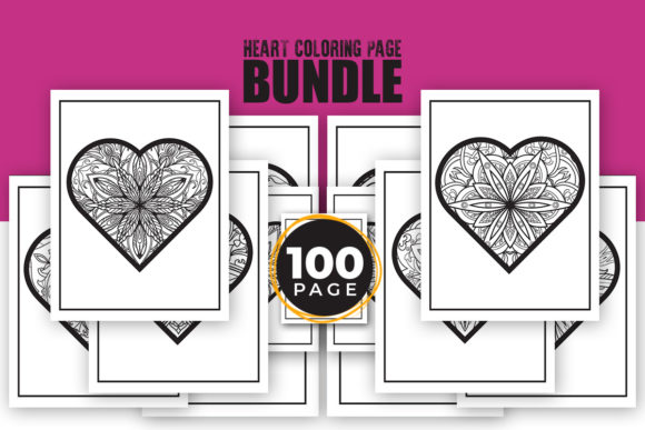 Heart Graphics Bundle for Editorial Use & Coloring Pages