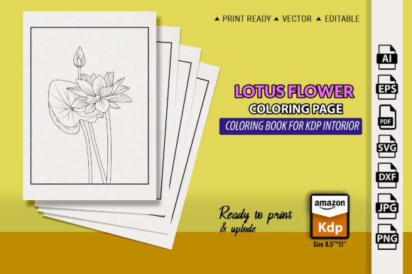 Lotus Flower Coloring Page & Books: Graphics & Amp