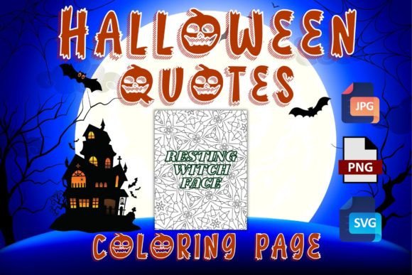 Mandala Halloween Quotes Coloring Page13: Graphic & Coloring