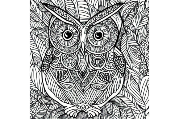 Zentangle Owl Coloring Pages Amp Graphics Review
